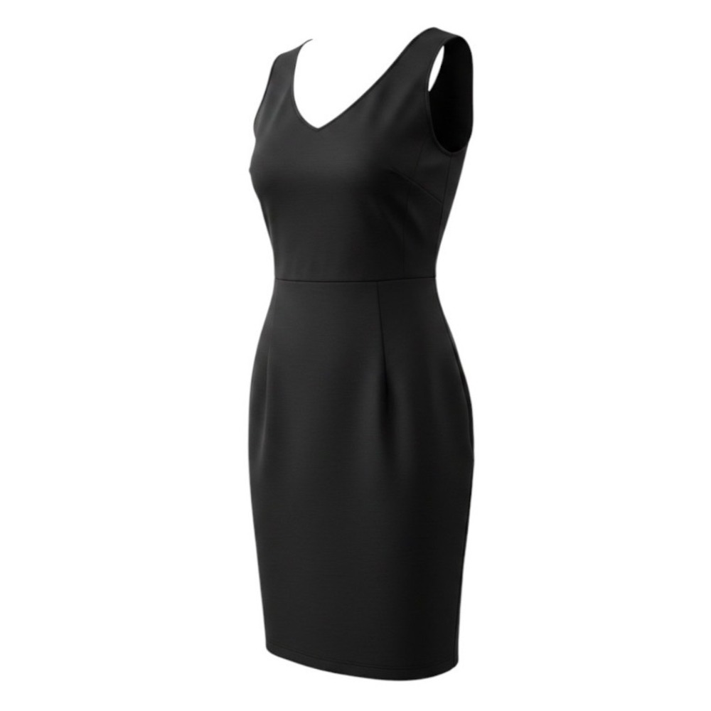 41 Hawthorn Giulietta V-Neck Dress Black Sleeveless Sheath SUG-WGK-70003